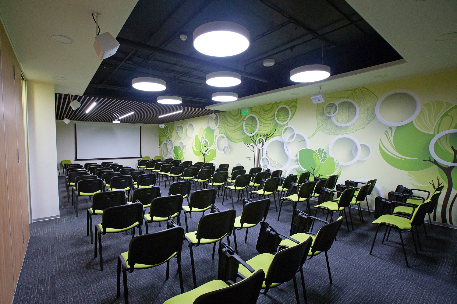 Installation of sound equipment for broadcasting background music